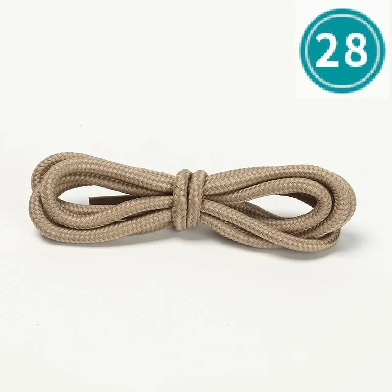 Unisex Round Shoelaces Colorful Hiking Sneakers Shoelace Black Shoe Laces Fits All Shoes Fashion Sport Boots Lacets Shoestrings