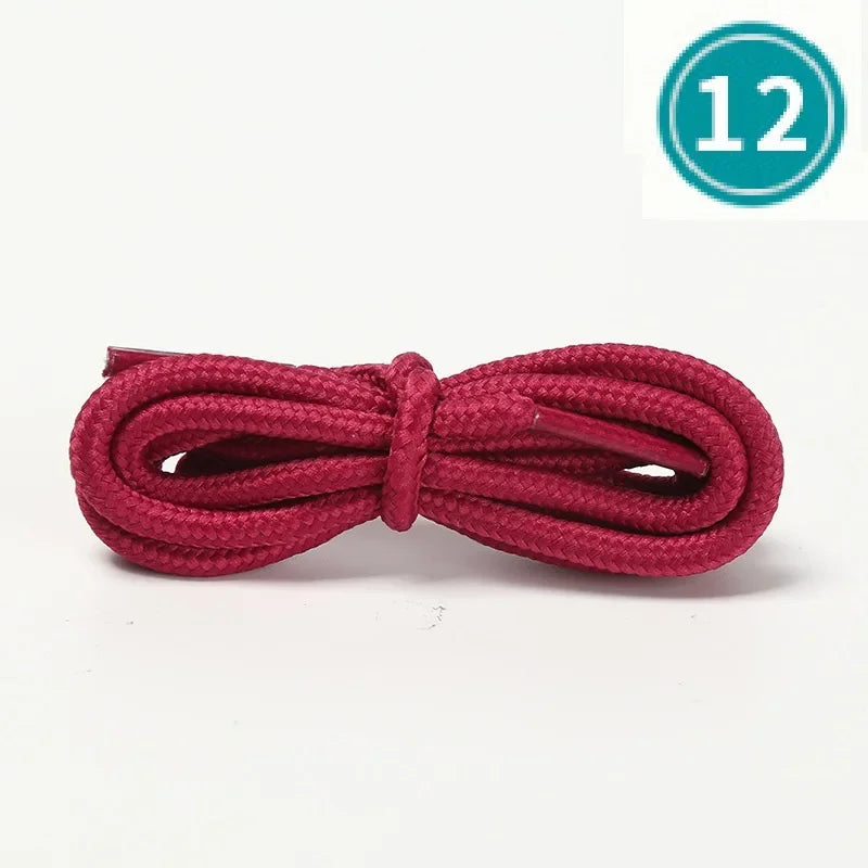 Unisex Round Shoelaces Colorful Hiking Sneakers Shoelace Black Shoe Laces Fits All Shoes Fashion Sport Boots Lacets Shoestrings