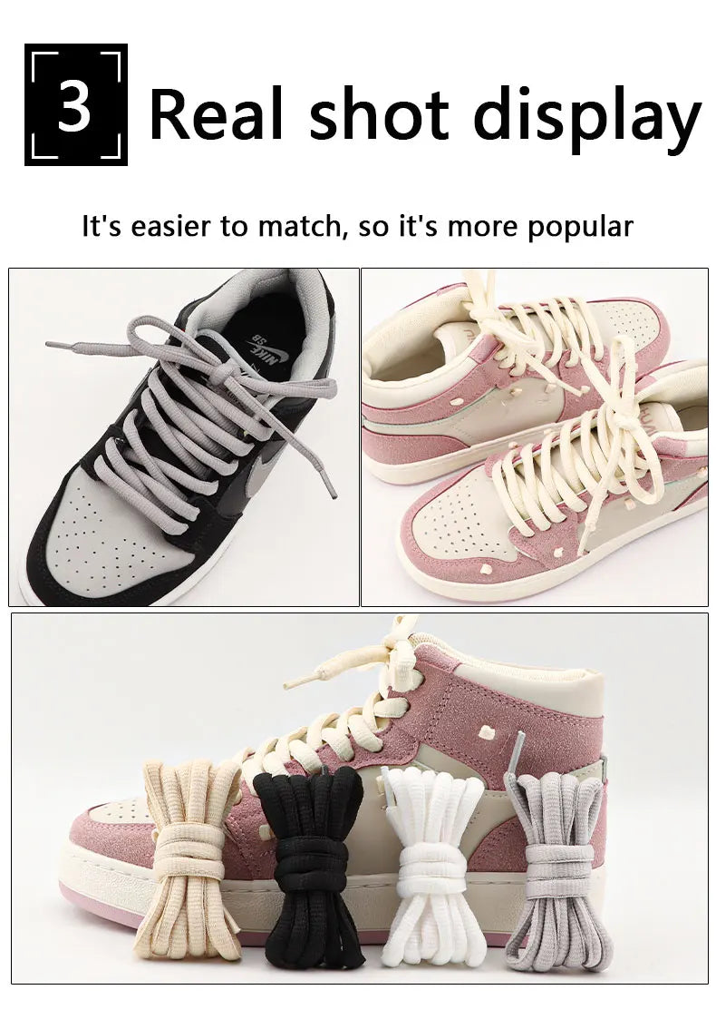 Boot Strings for Sport Running Oval Shoe Laces Half Round Shoelaces for Athletic Running Sneakers Shoes Shoelace 140/160/180CM