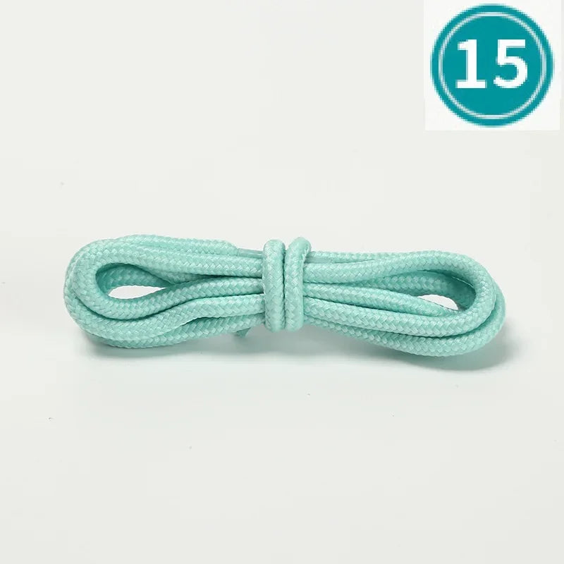 Unisex Round Shoelaces Colorful Hiking Sneakers Shoelace Black Shoe Laces Fits All Shoes Fashion Sport Boots Lacets Shoestrings