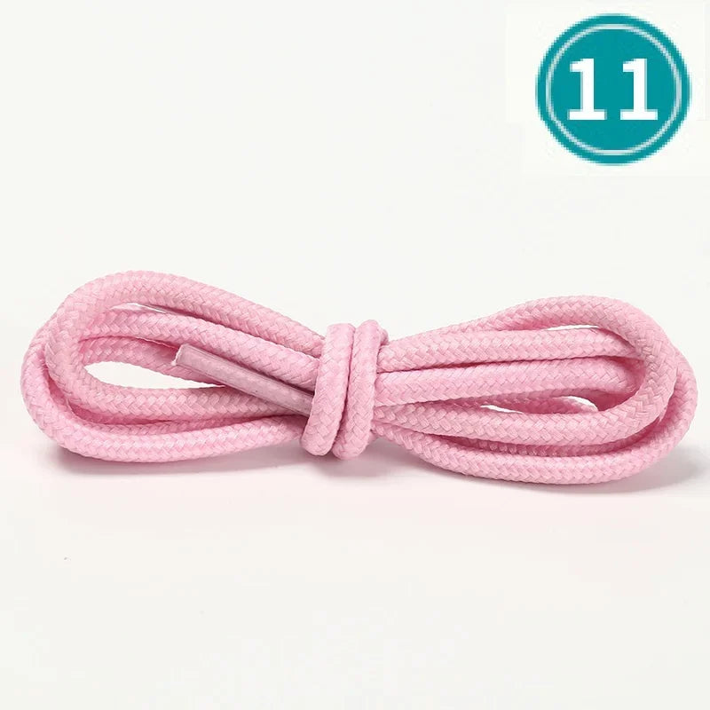 Unisex Round Shoelaces Colorful Hiking Sneakers Shoelace Black Shoe Laces Fits All Shoes Fashion Sport Boots Lacets Shoestrings