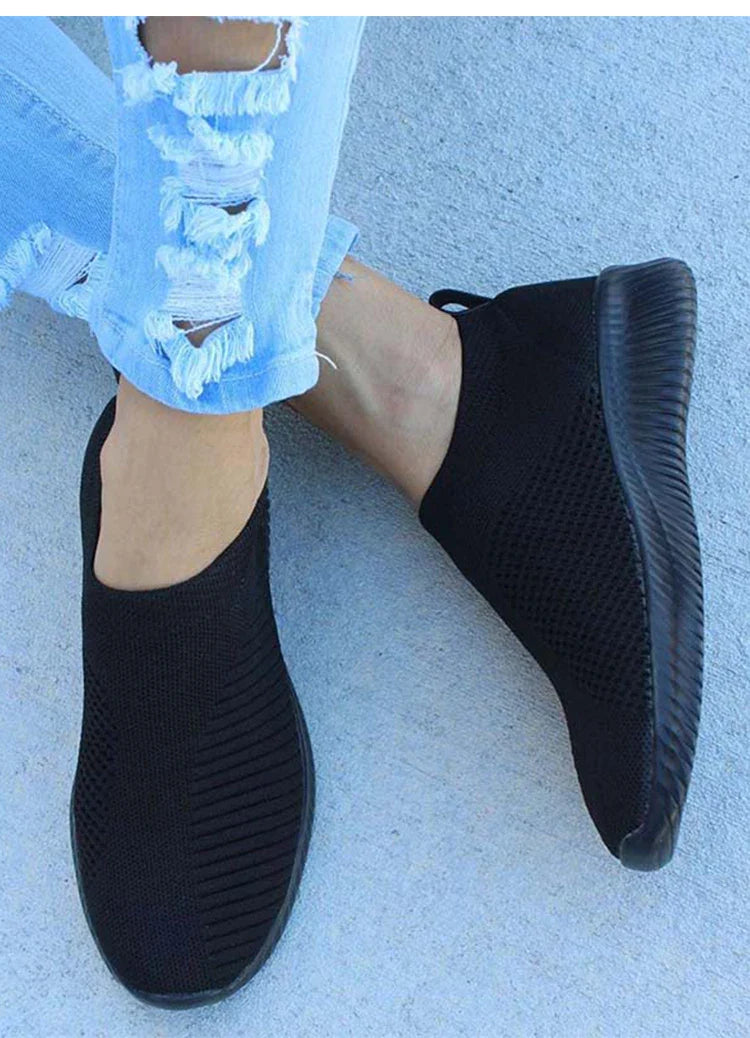 Women's Sneaker Slip On Women Sneakers Breather White Shoes Women Casual Sneaker Sports Shoes Comfortable Vulcanize Shoes Female