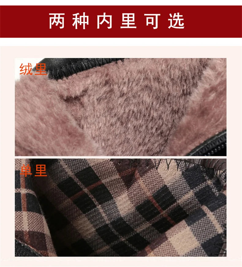 Autumn Winter New High-heeled Short Boots Pure Black Pointed Toe Leather Boots  Wedges Concise Metal Decoration Lucky Symbol