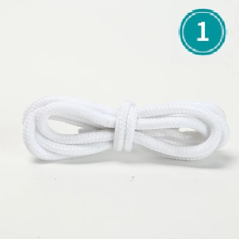 Unisex Round Shoelaces Colorful Hiking Sneakers Shoelace Black Shoe Laces Fits All Shoes Fashion Sport Boots Lacets Shoestrings