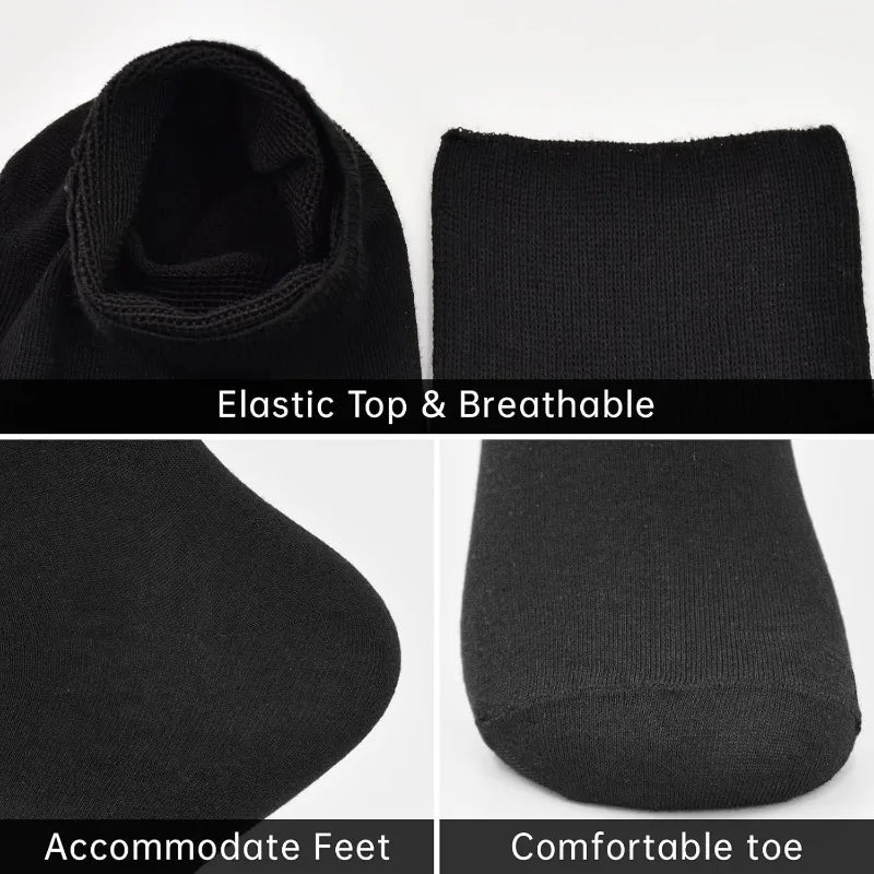 12 pairs of diabetic socks, with elastic cuffs, non-binding tops, extra loose and breathable design for comfortable