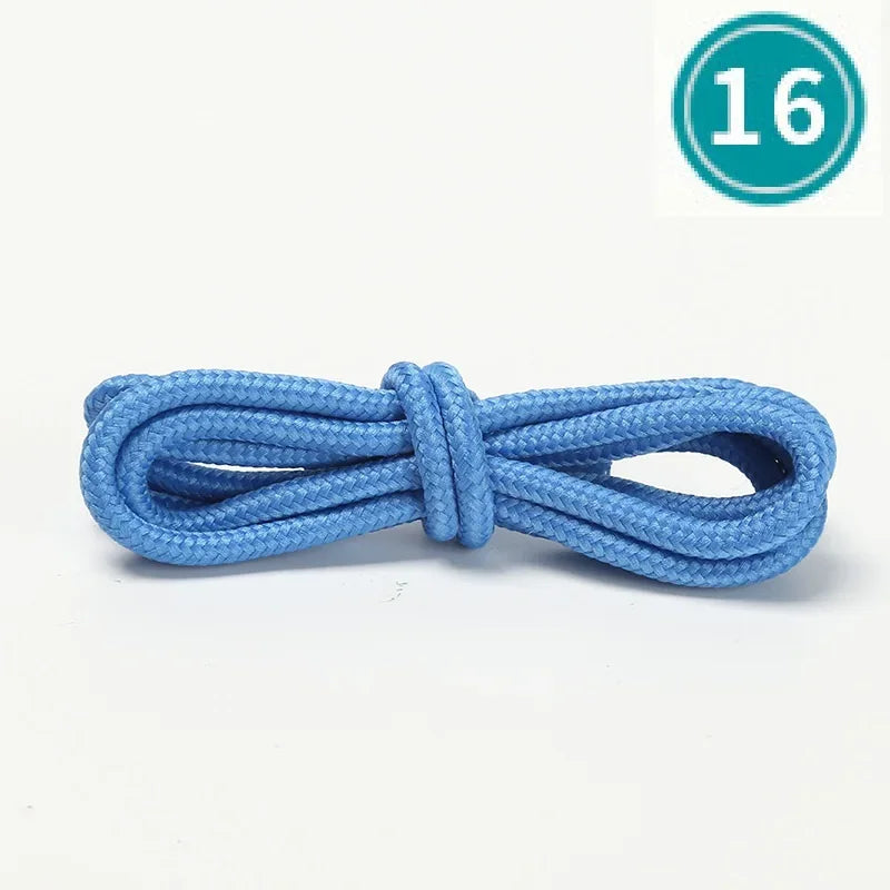 Unisex Round Shoelaces Colorful Hiking Sneakers Shoelace Black Shoe Laces Fits All Shoes Fashion Sport Boots Lacets Shoestrings