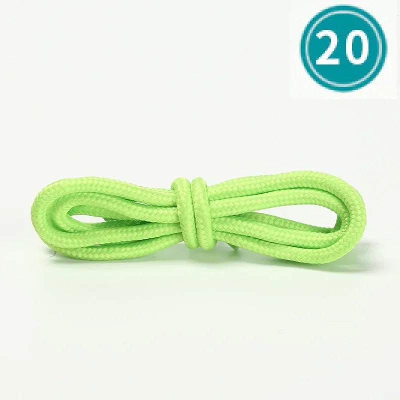 Unisex Round Shoelaces Colorful Hiking Sneakers Shoelace Black Shoe Laces Fits All Shoes Fashion Sport Boots Lacets Shoestrings
