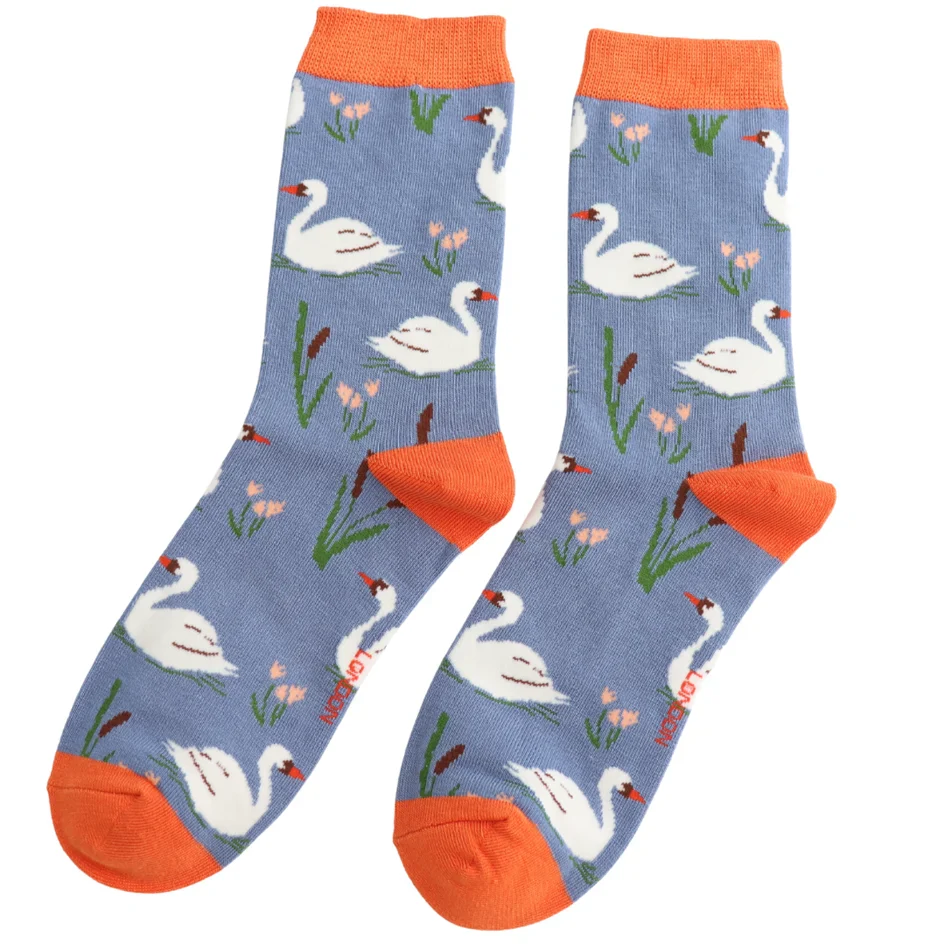 Swan Bamboo Socks Denim