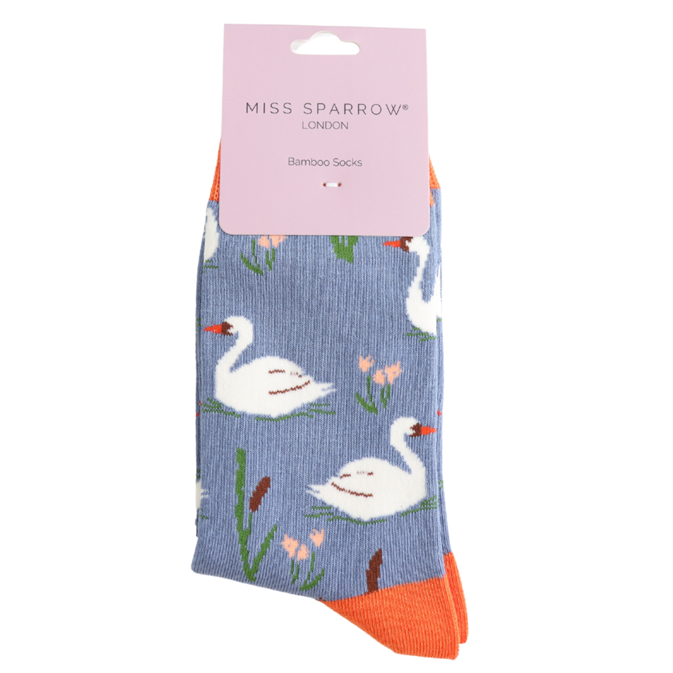 Swan Bamboo Socks Denim