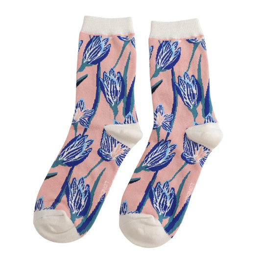 Crocus Bamboo Socks Dusky Pink