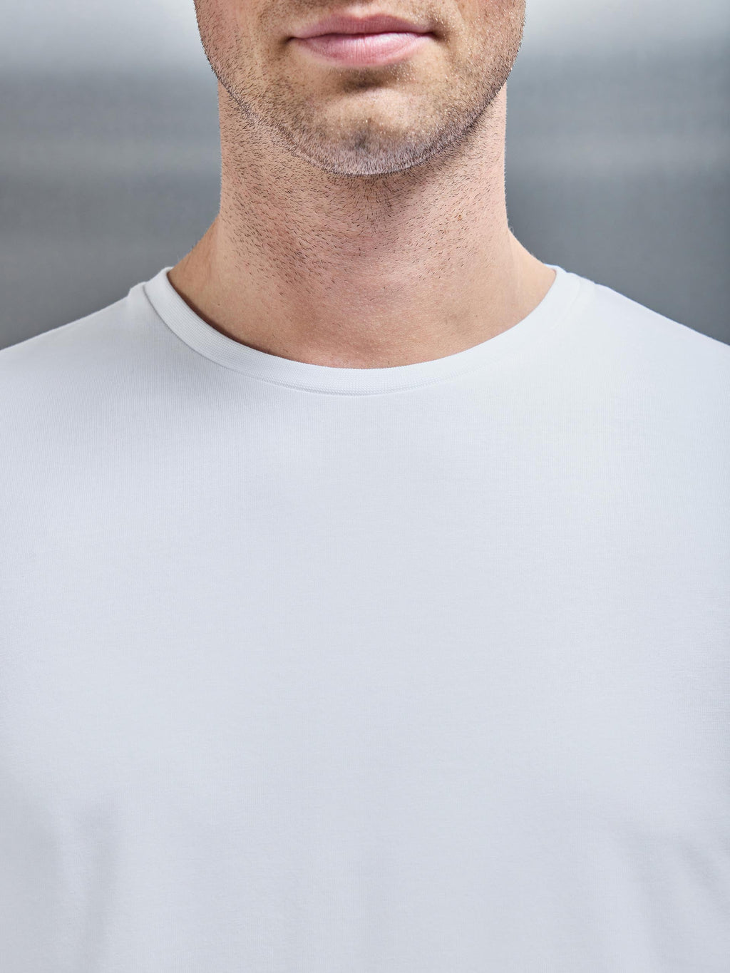 Stretch Slim Fit Cotton T-Shirt in White
