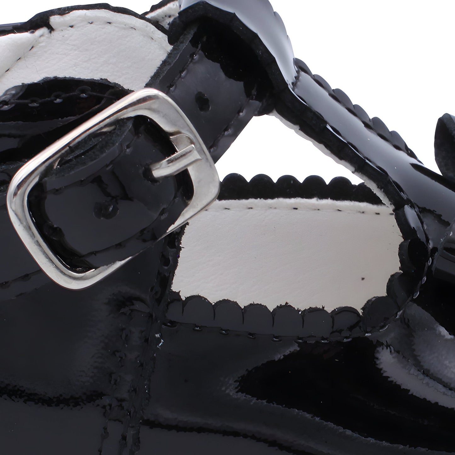 'Sabina' Girls Black Patent T-Bar Shoes