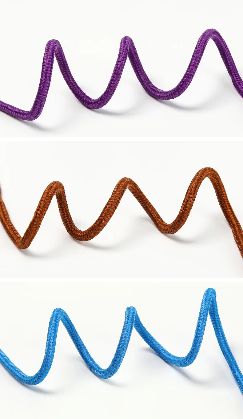 Unisex Round Shoelaces Colorful Hiking Sneakers Shoelace Black Shoe Laces Fits All Shoes Fashion Sport Boots Lacets Shoestrings