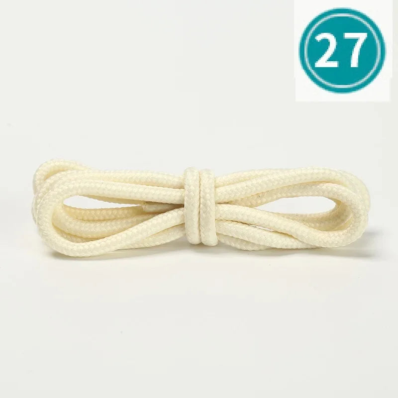 Unisex Round Shoelaces Colorful Hiking Sneakers Shoelace Black Shoe Laces Fits All Shoes Fashion Sport Boots Lacets Shoestrings