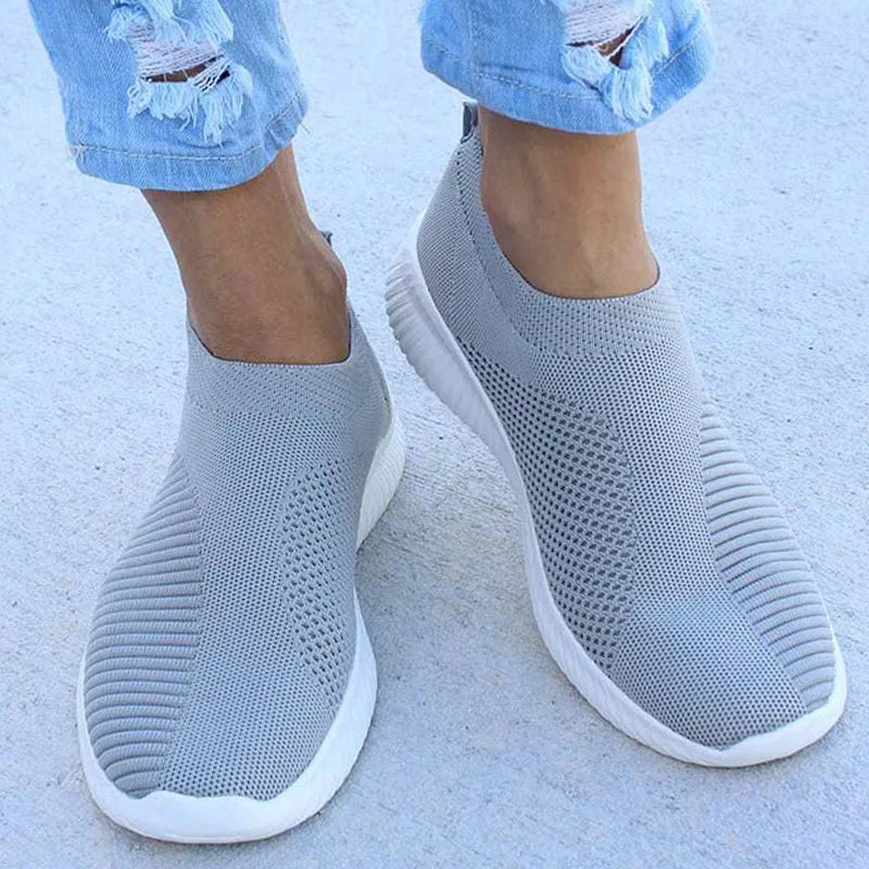 Women's Sneaker Slip On Women Sneakers Breather White Shoes Women Casual Sneaker Sports Shoes Comfortable Vulcanize Shoes Female