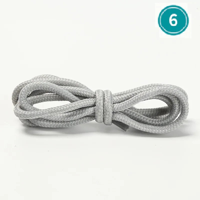 Unisex Round Shoelaces Colorful Hiking Sneakers Shoelace Black Shoe Laces Fits All Shoes Fashion Sport Boots Lacets Shoestrings