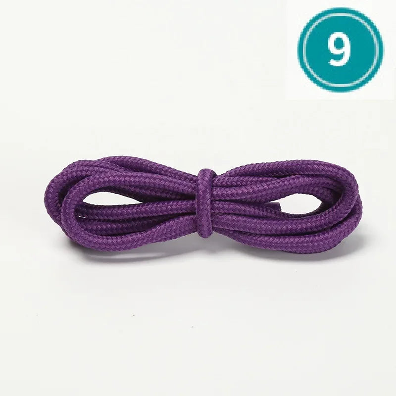 Unisex Round Shoelaces Colorful Hiking Sneakers Shoelace Black Shoe Laces Fits All Shoes Fashion Sport Boots Lacets Shoestrings