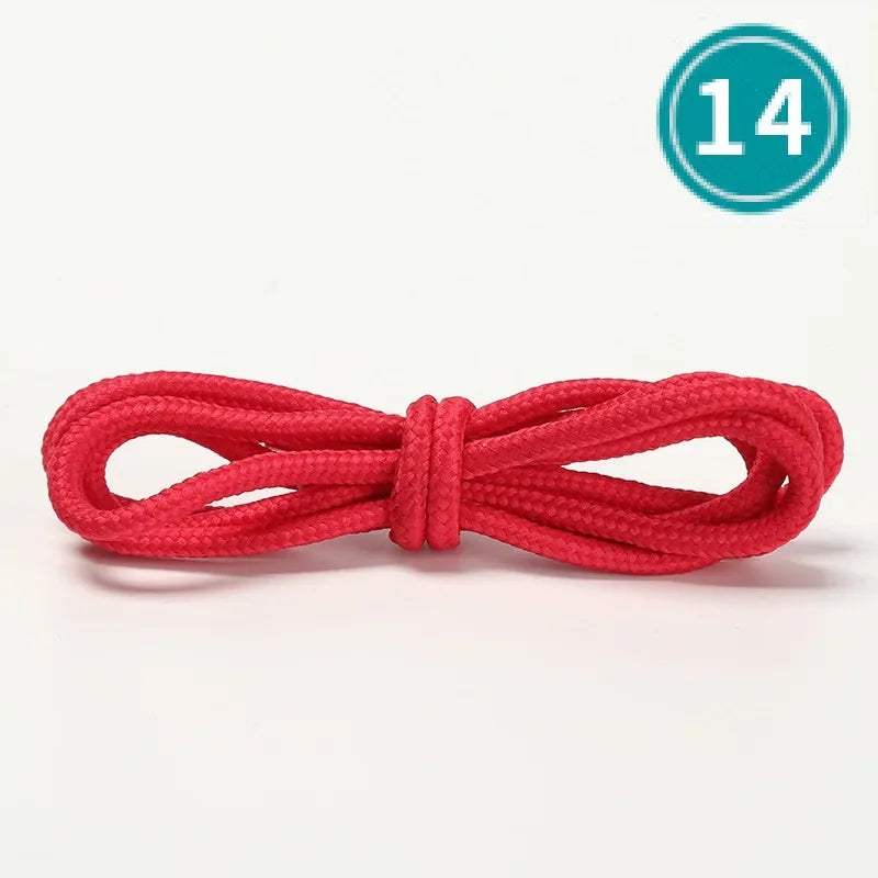 Unisex Round Shoelaces Colorful Hiking Sneakers Shoelace Black Shoe Laces Fits All Shoes Fashion Sport Boots Lacets Shoestrings