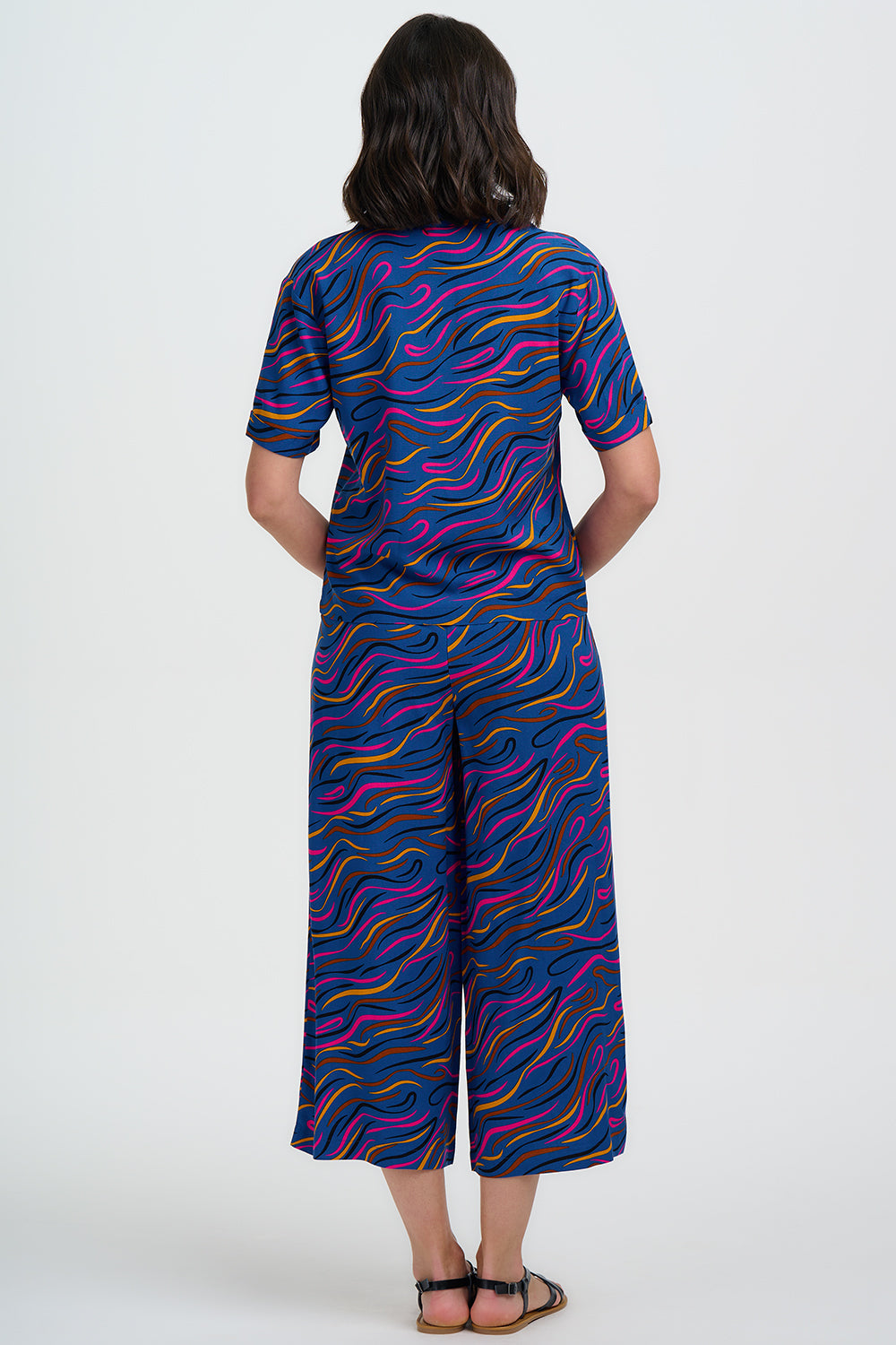 Odele Shirt - Bright Navy, Jazz Waves