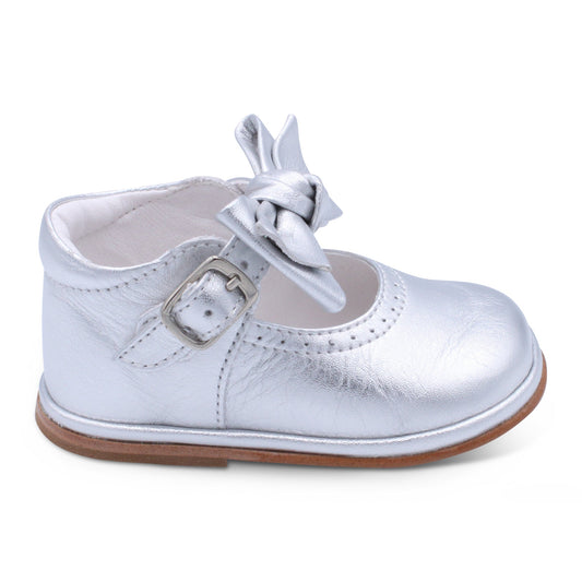 'Vitoria' Girls Silver Bar Shoes