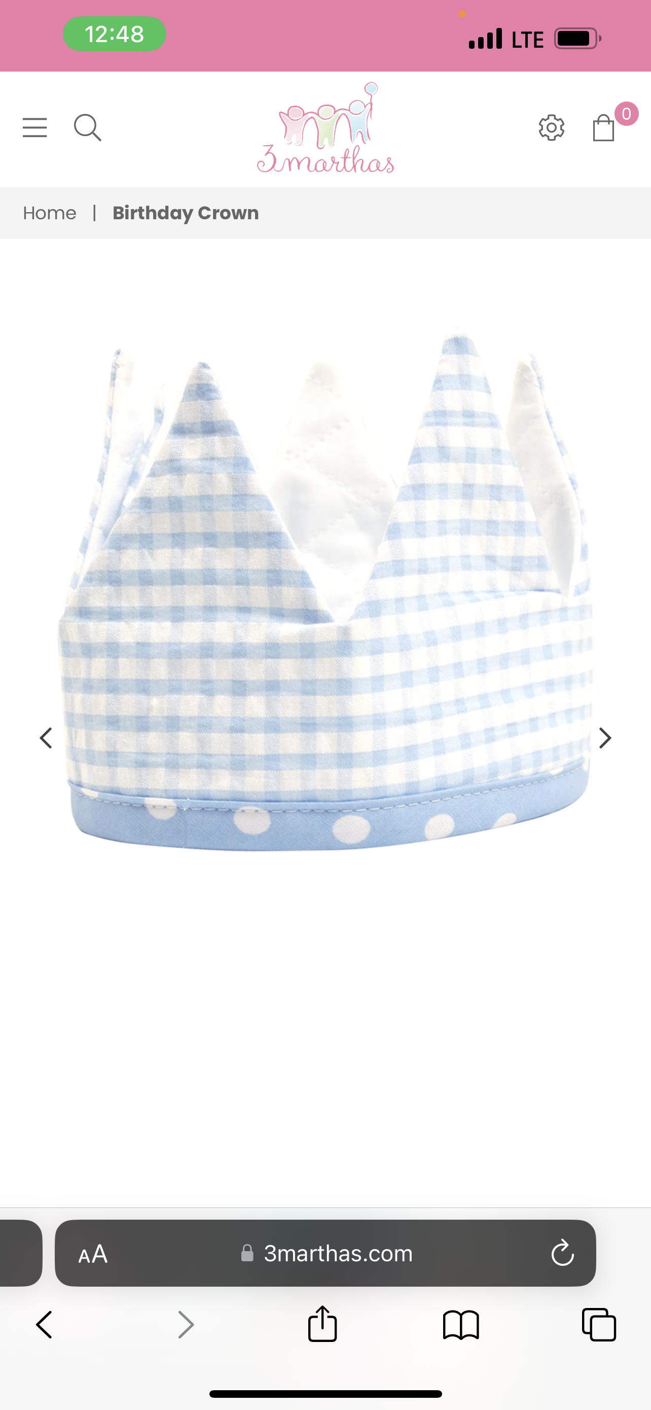 Birthday Bib and Crown set Blue from 3 Martha’s