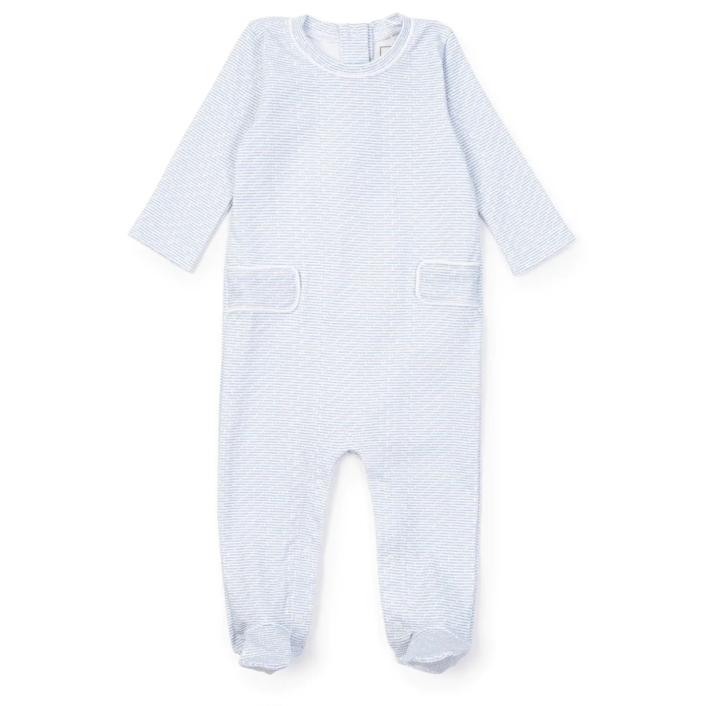 Preston Romper-Dot and Dash blue by Lila and Hayes