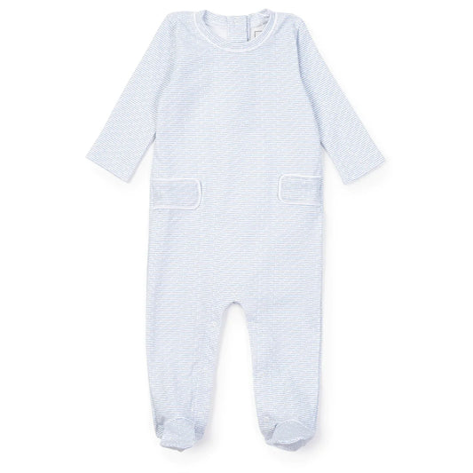 Preston Romper-Dot and Dash blue by Lila and Hayes
