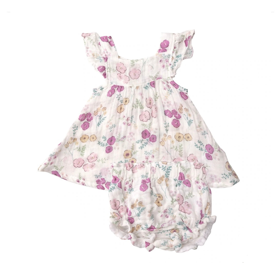 Dreamy Floral Pinafore Top and Bloomer Set