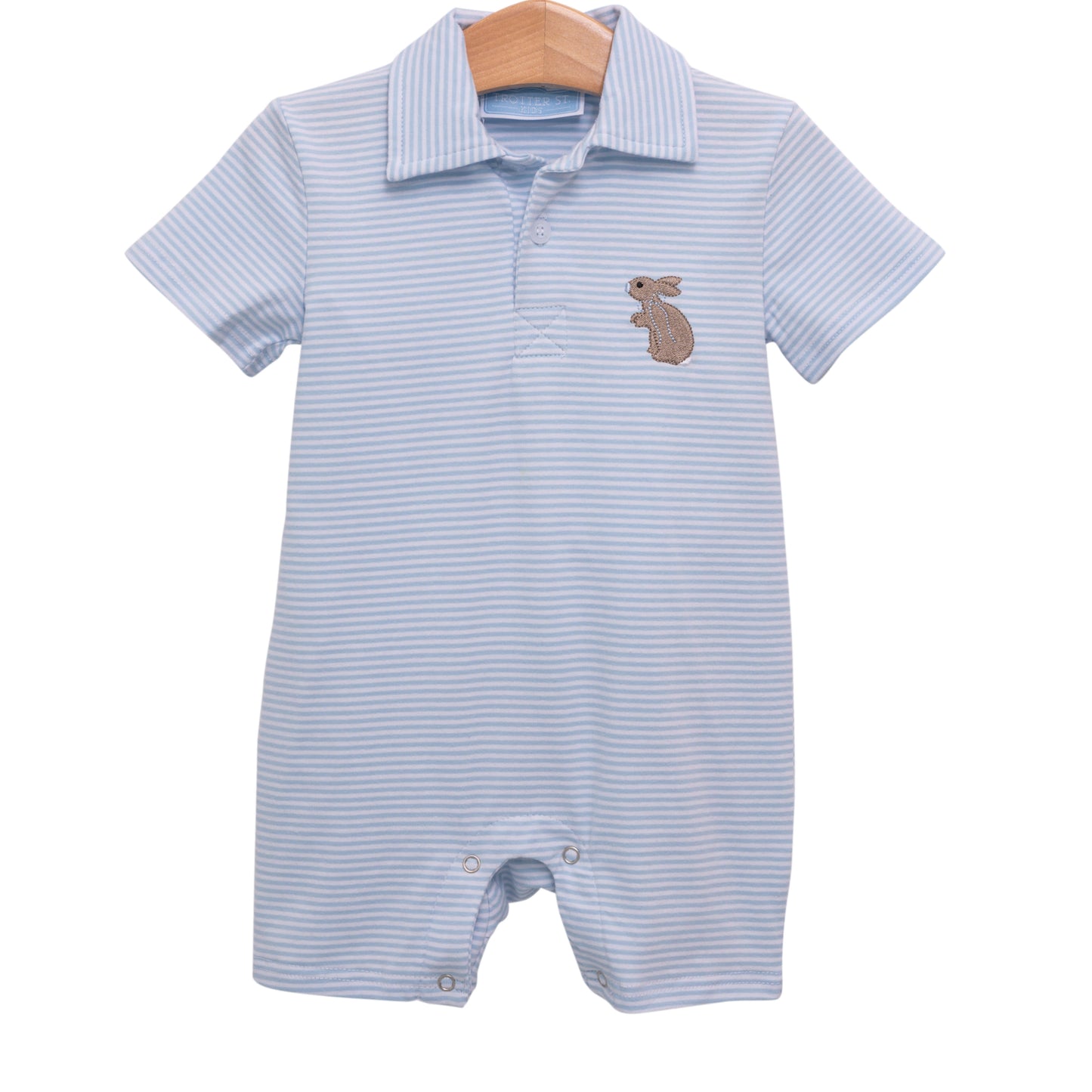 Bunny Polo Romper by Trotter Street Kids