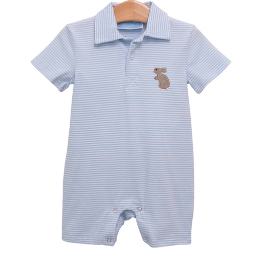 Bunny Polo Romper by Trotter Street Kids