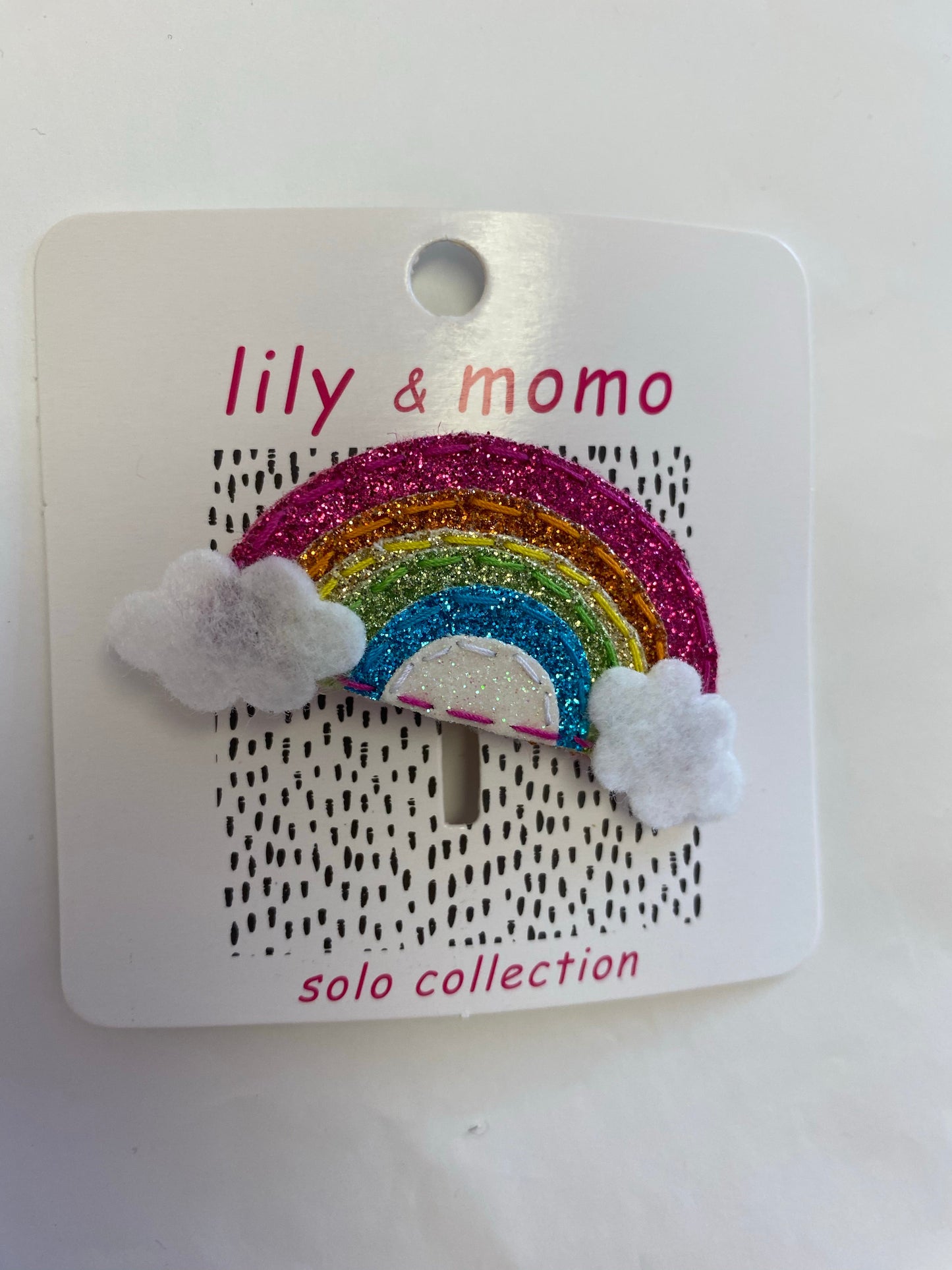 Glitter rainbow hair clip