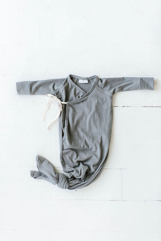 Slate Grey Kimono Gown