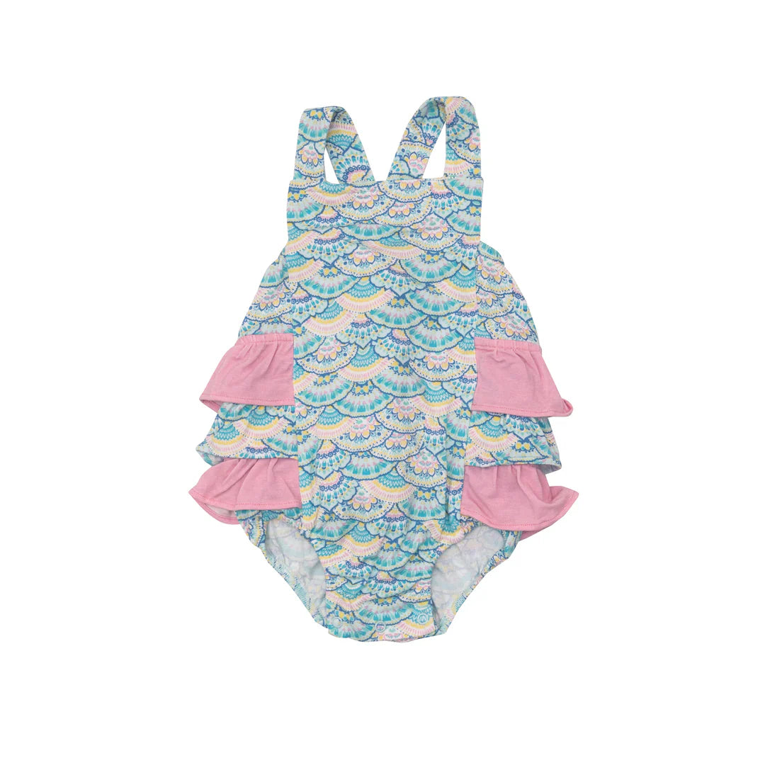 Mermaid Scale Ruffle Sunsuit