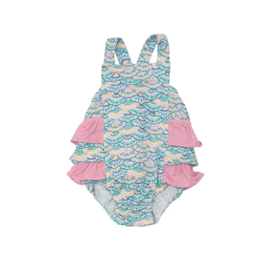 Mermaid Scale Ruffle Sunsuit