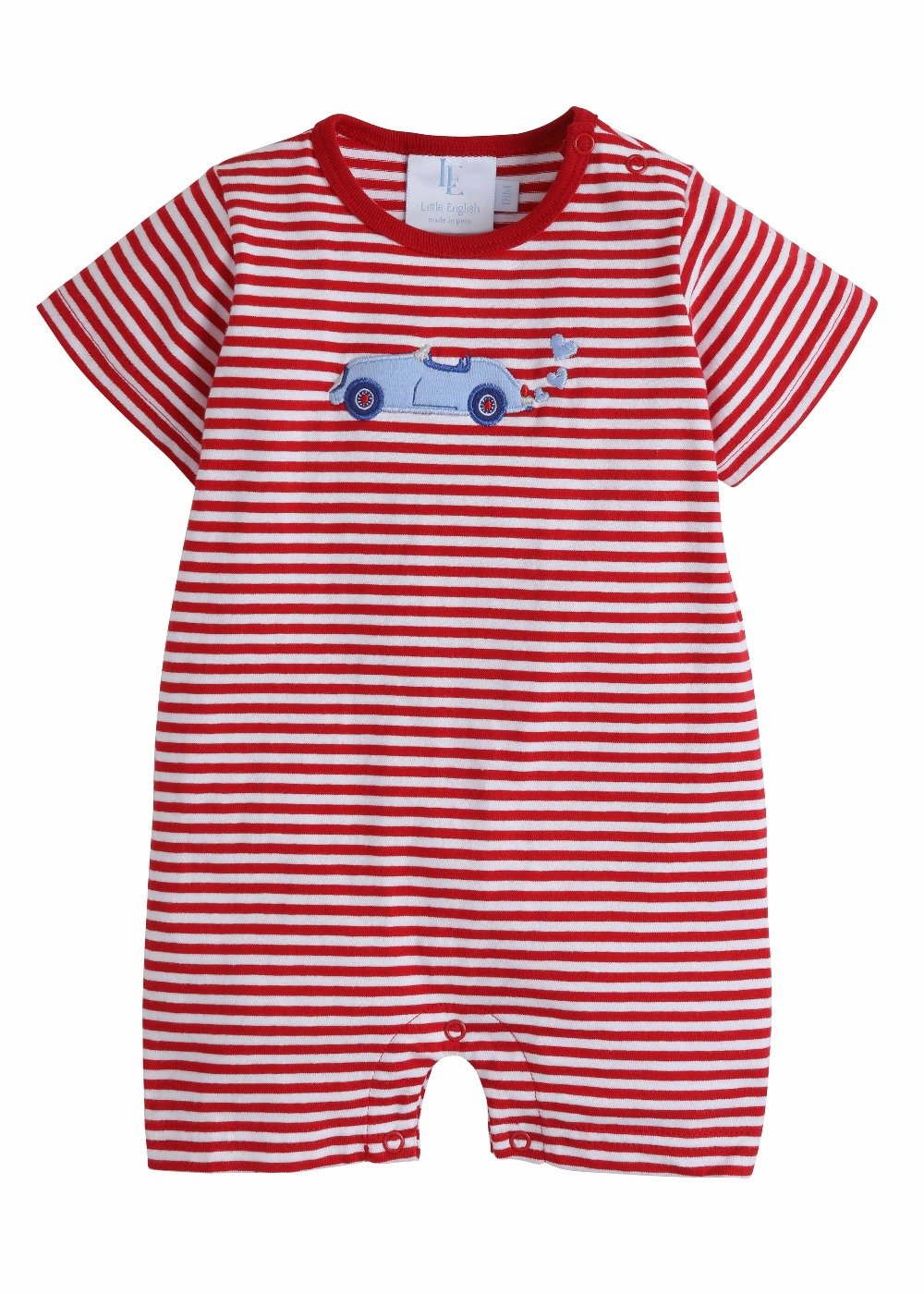 Racing Hearts Appliqué Romper