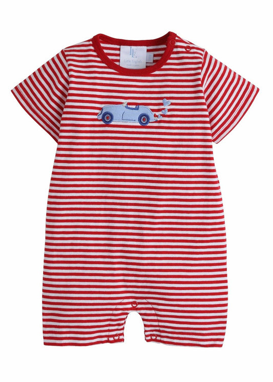 Racing Hearts Appliqué Romper