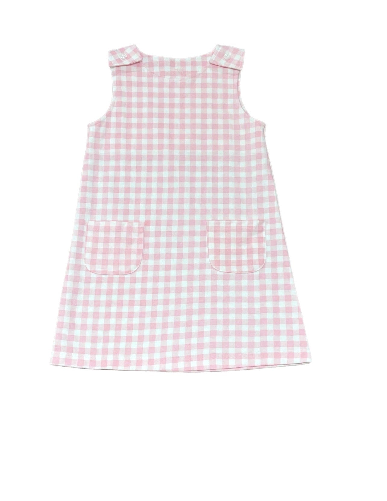Pink Gingham Savannah Scalloped Jumper