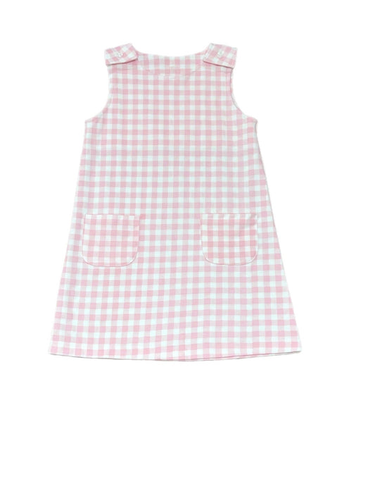 Pink Gingham Savannah Scalloped Jumper