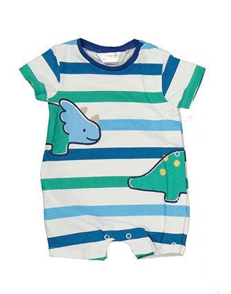 Stripe Short Dinosaur Romper