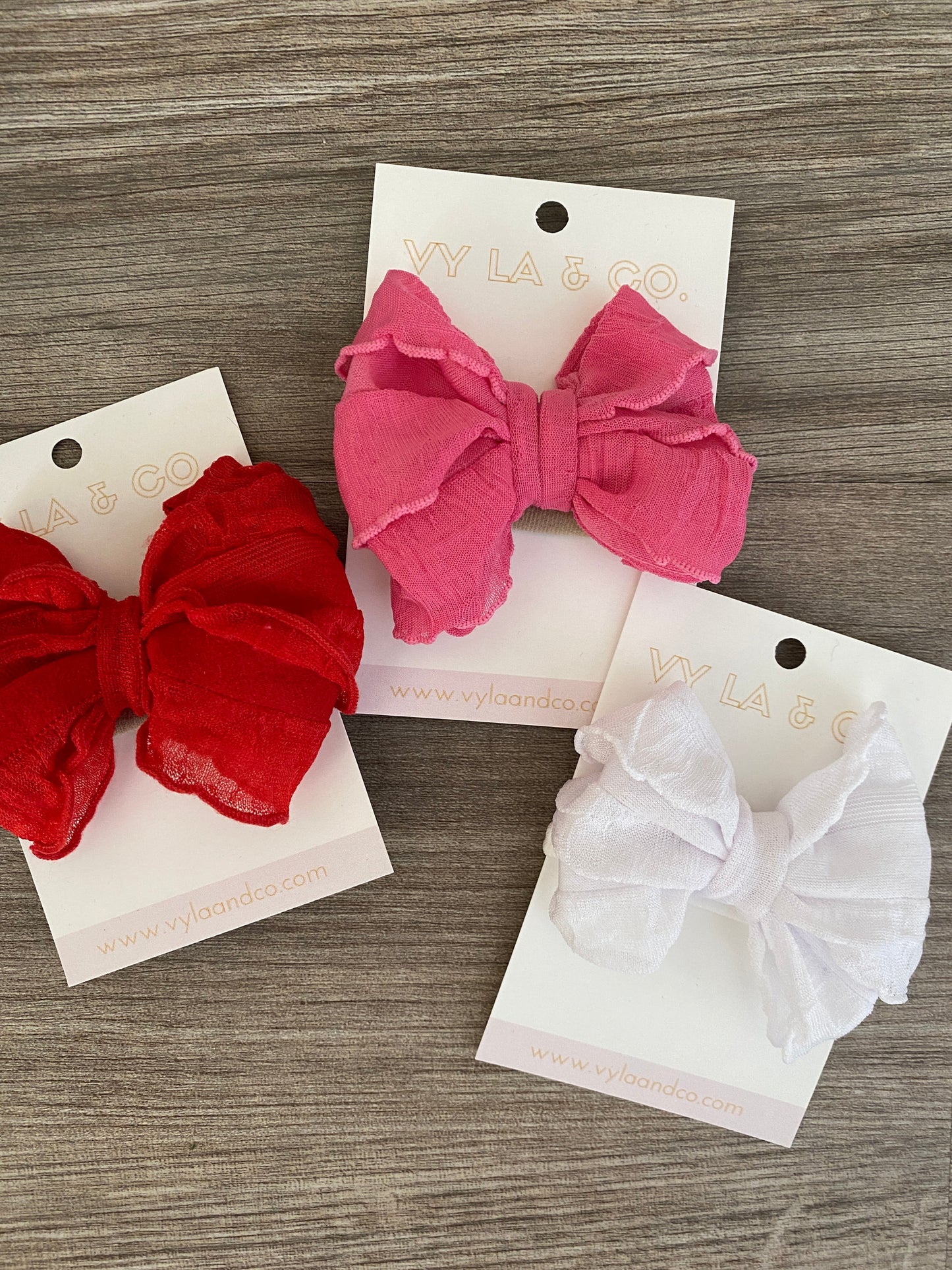 Small Ruffle Bow Headbands