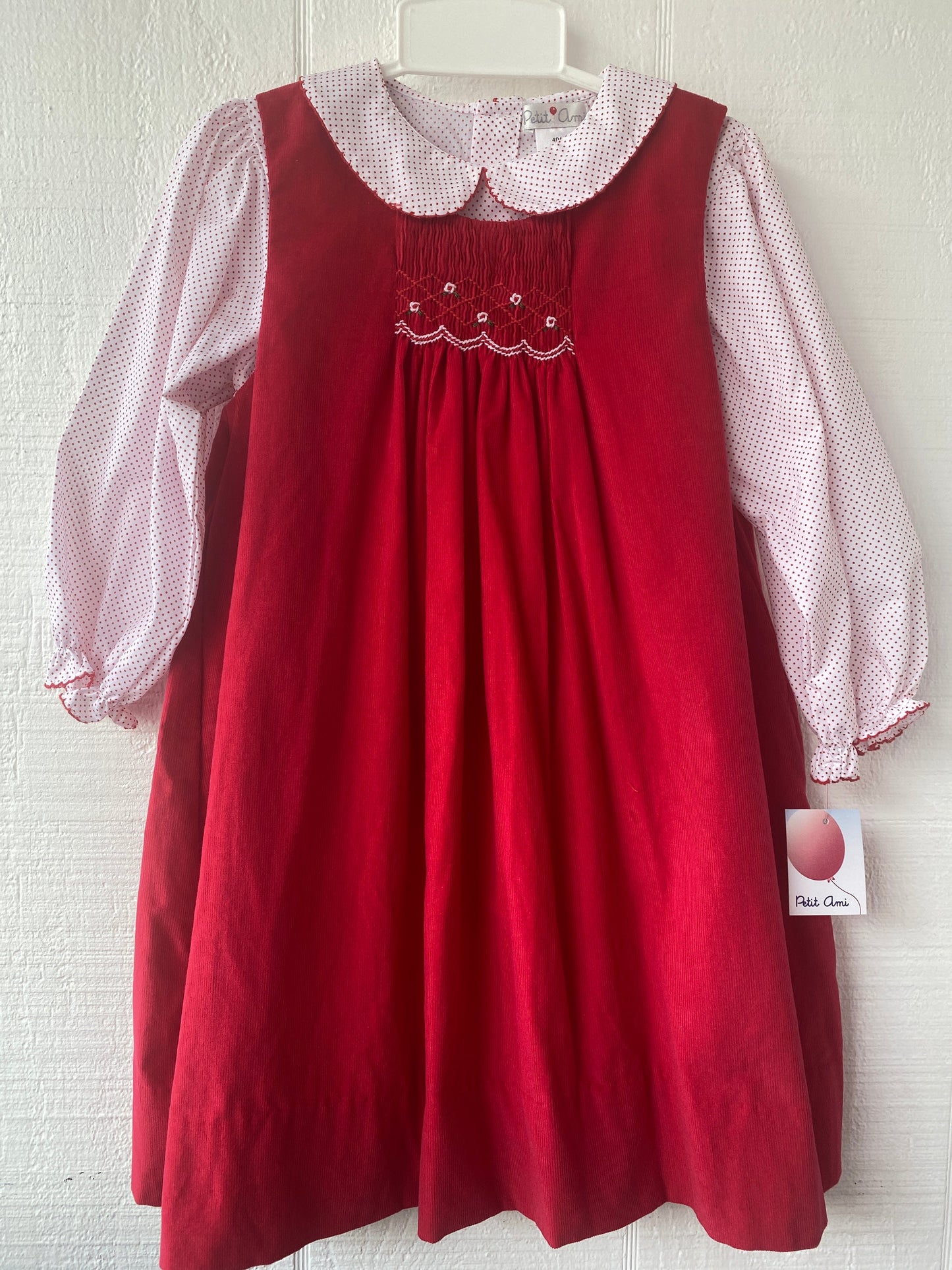 Red Jumper with Smocking