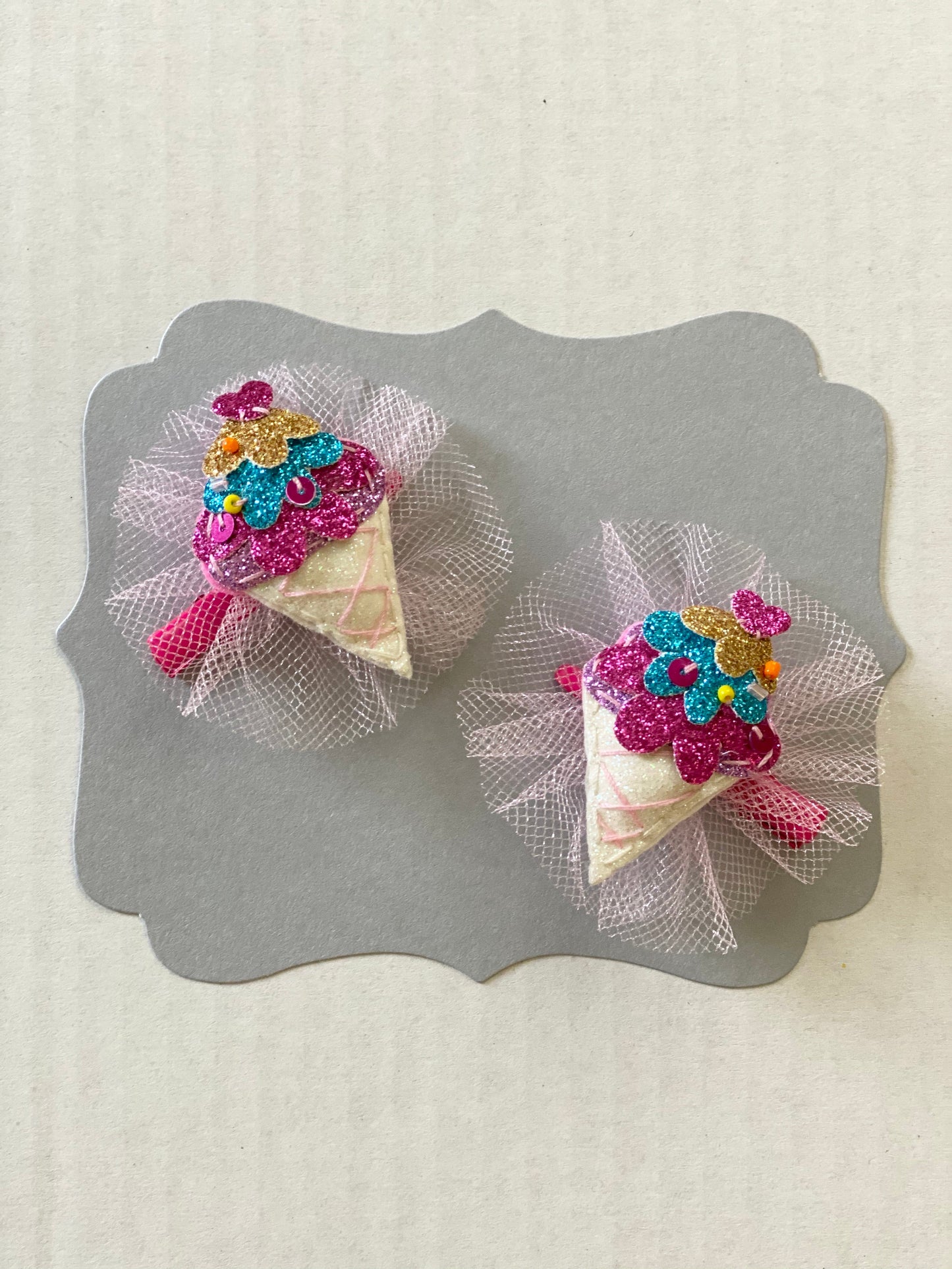 Ice cream hair clips