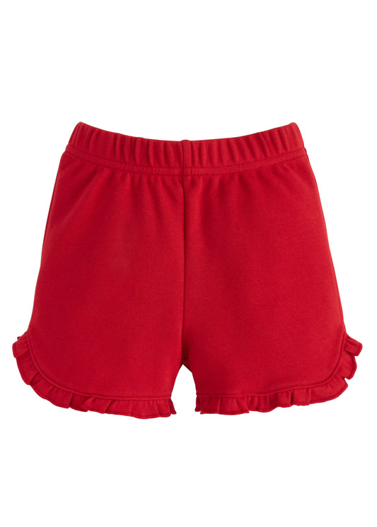 Tulip Knit Shorts-Red by Little English