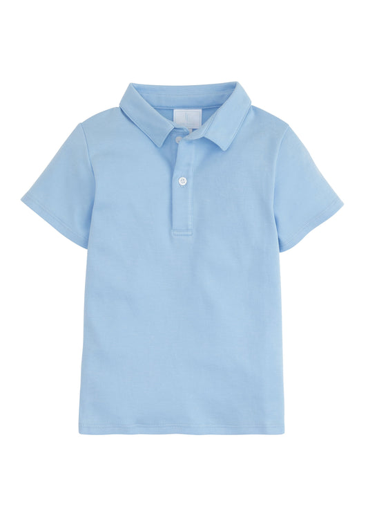 Blue Short Sleeve Polo by Little English