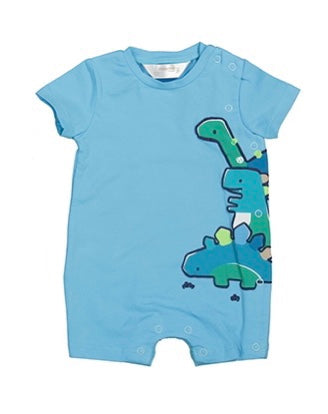 Aqua Short Dinosaur Romper