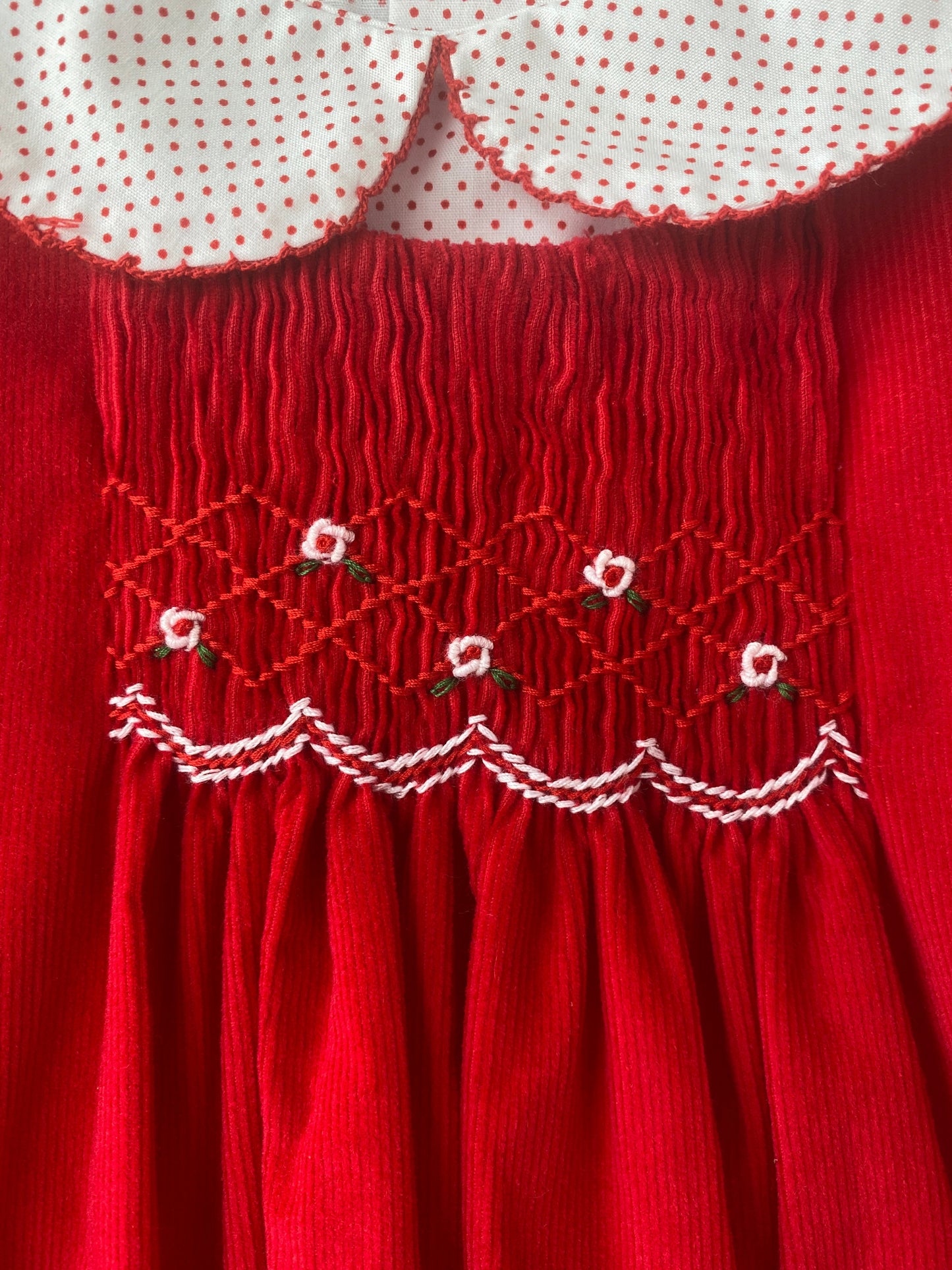 Red Jumper with Smocking