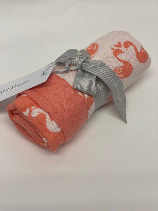 Coral Swan Blankie