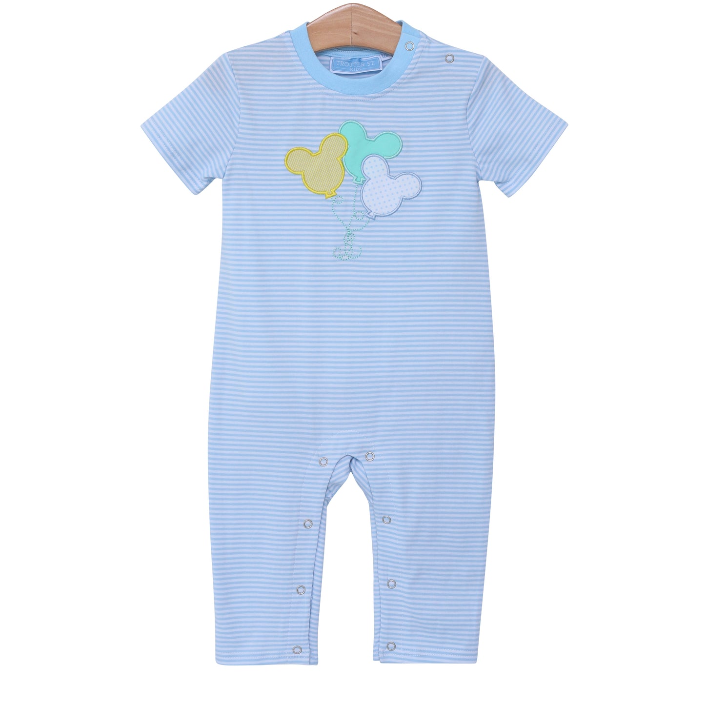 Mouse Balloon Appliqué Romper by Trotter Street Kids