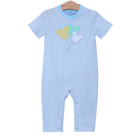 Mouse Balloon Appliqué Romper by Trotter Street Kids