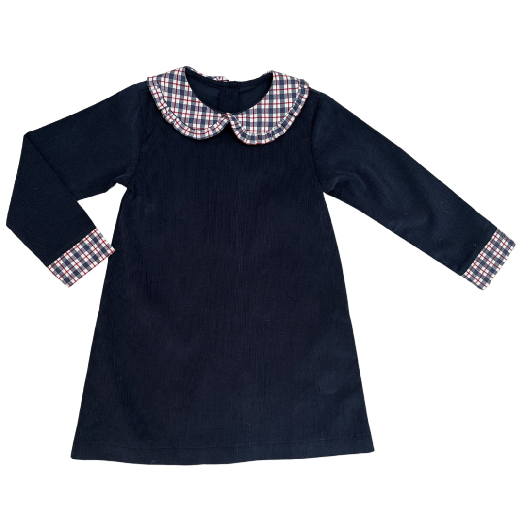 Amelia Dress Blue Plaid by James and Lottie